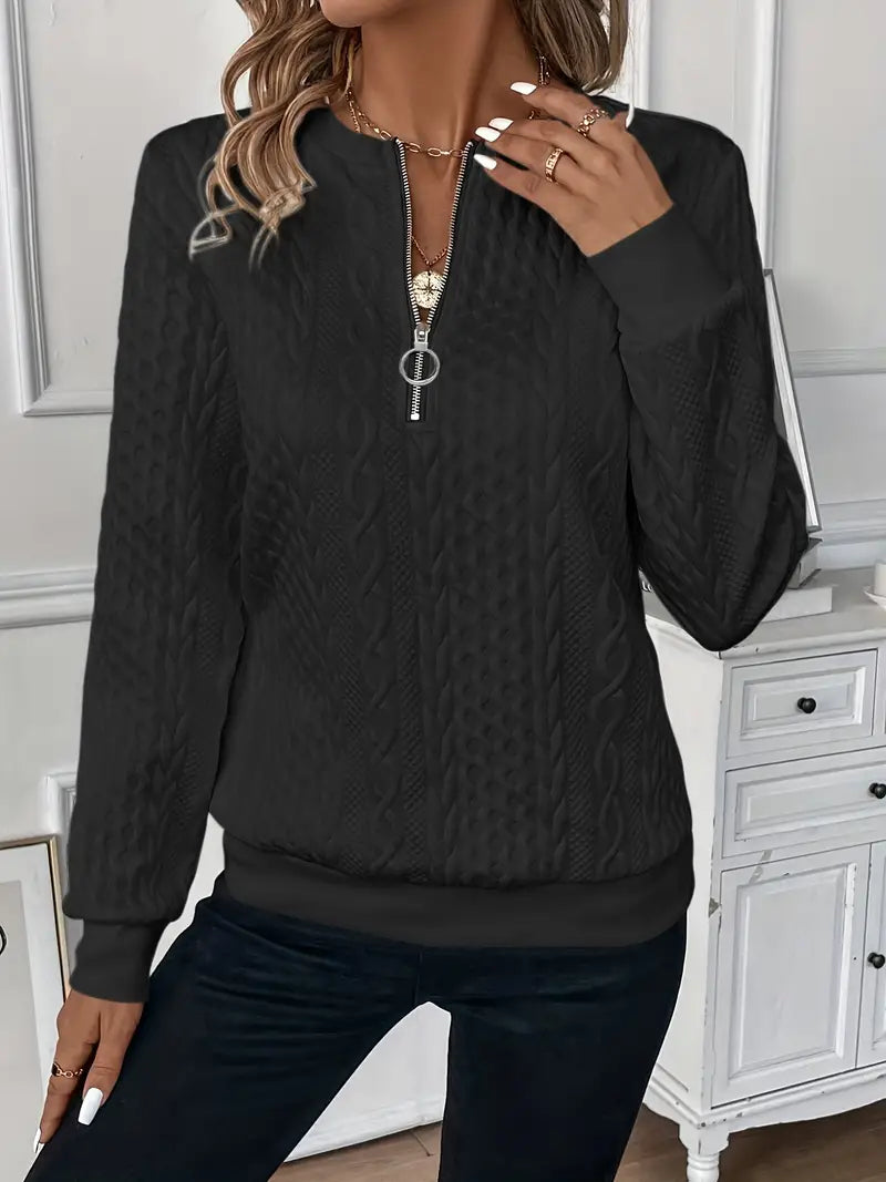 Hila | Elegant Zip-up Sweater