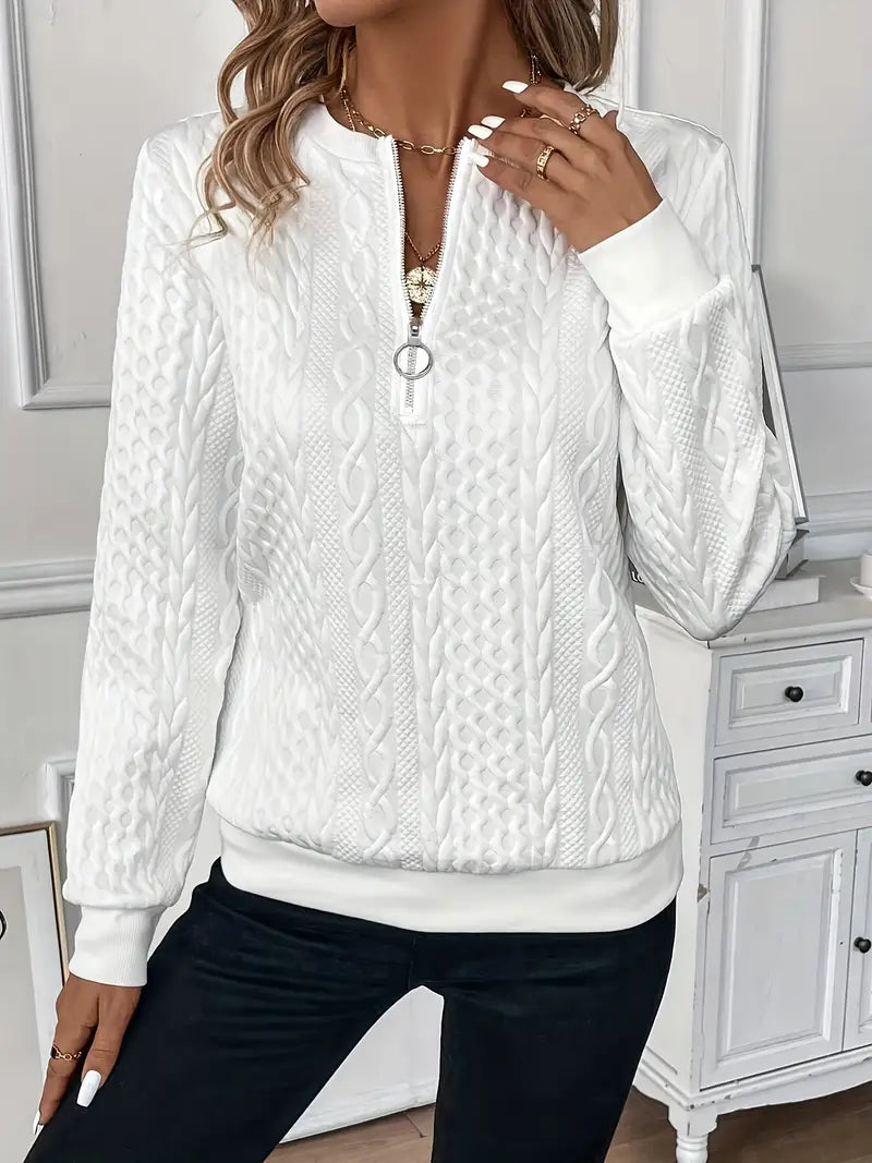 Hila | Elegant Zip-up Sweater