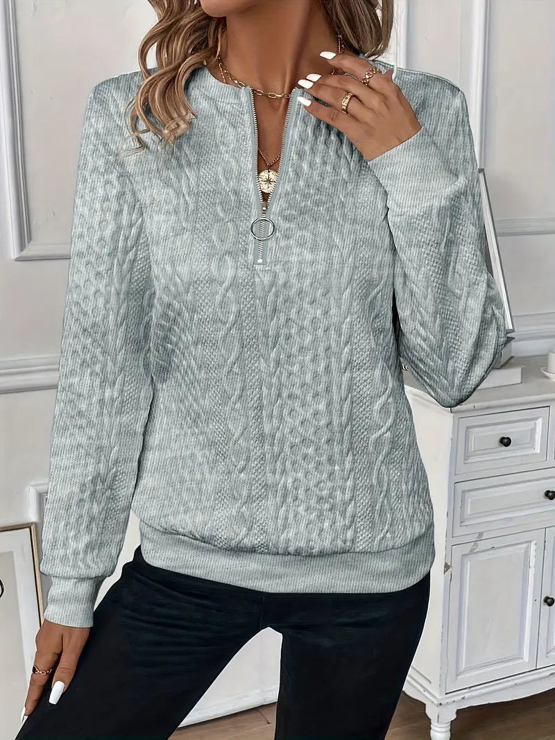 Hila | Elegant Zip-up Sweater